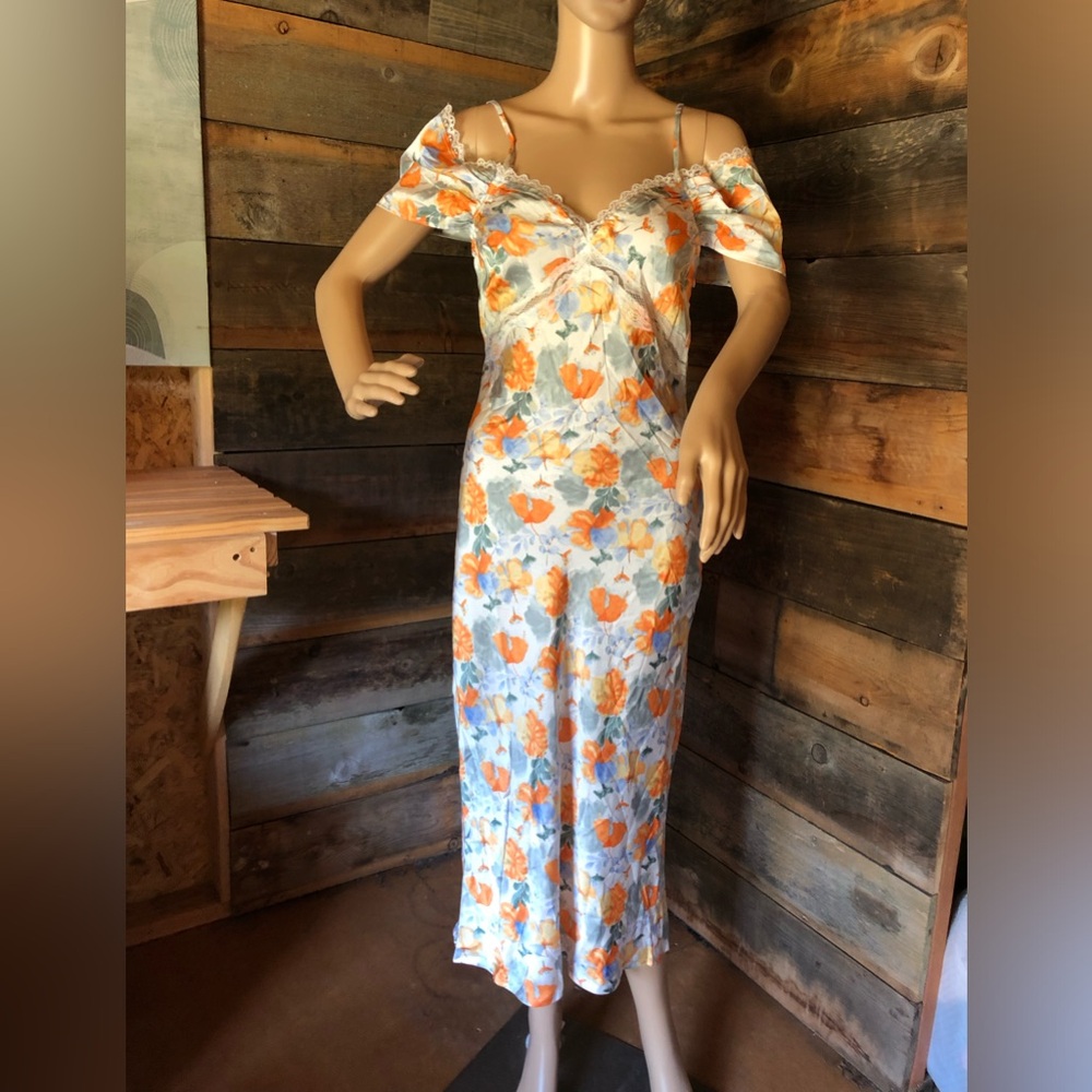 Lush slip floral midi dress